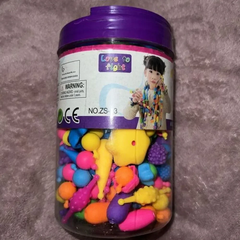 Multi-Color Interlocking Beads Assorted Sizes & Colors Create Assemble Kids‎